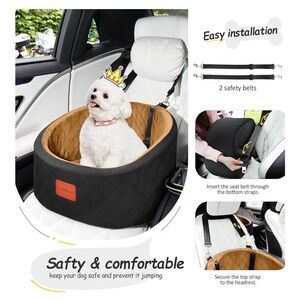 Black and Tan Dog Car Seat